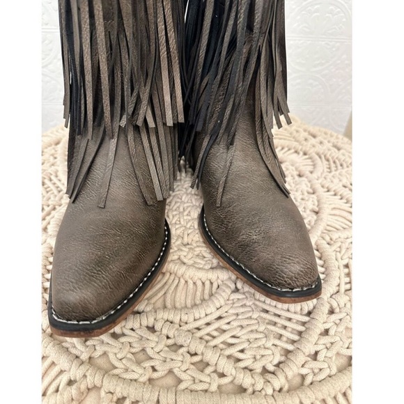 Roper Brown Heeled Fringe Boots, Size 8.5, New W/Tags!! Gorgeous!! - Picture 5 of 7